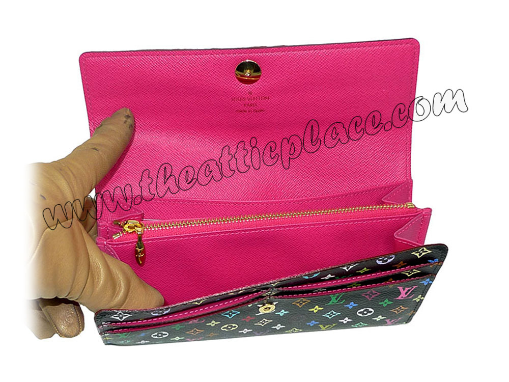 Louis Vuitton M93747 Multicolor Black Sarah Wallet-34662 Louis Vuitton M93747 Multicolor Black Sarah Wallet-34662