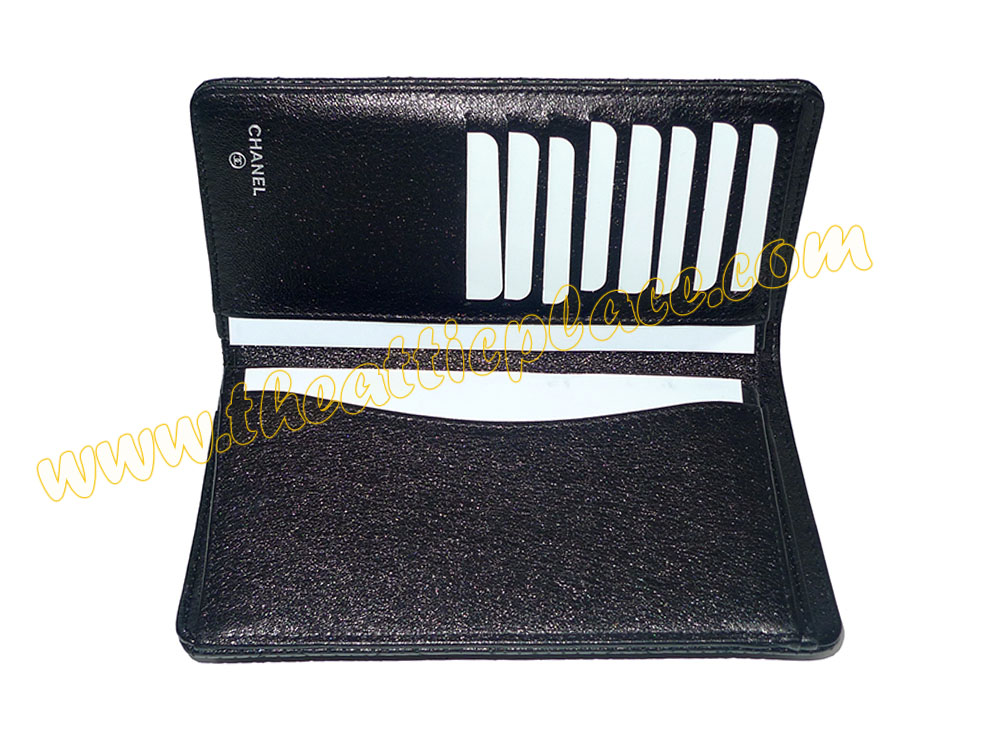 Chanel 20533121 Black Perforated L Yen Long Wallet A31509Y-35011 Chanel 20533121 Black Perforated L Yen Long Wallet A31509Y-35011