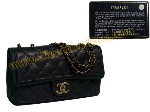 Chanel A92367Y Black 19888461 Caviar Distressed Flap MGHW-0