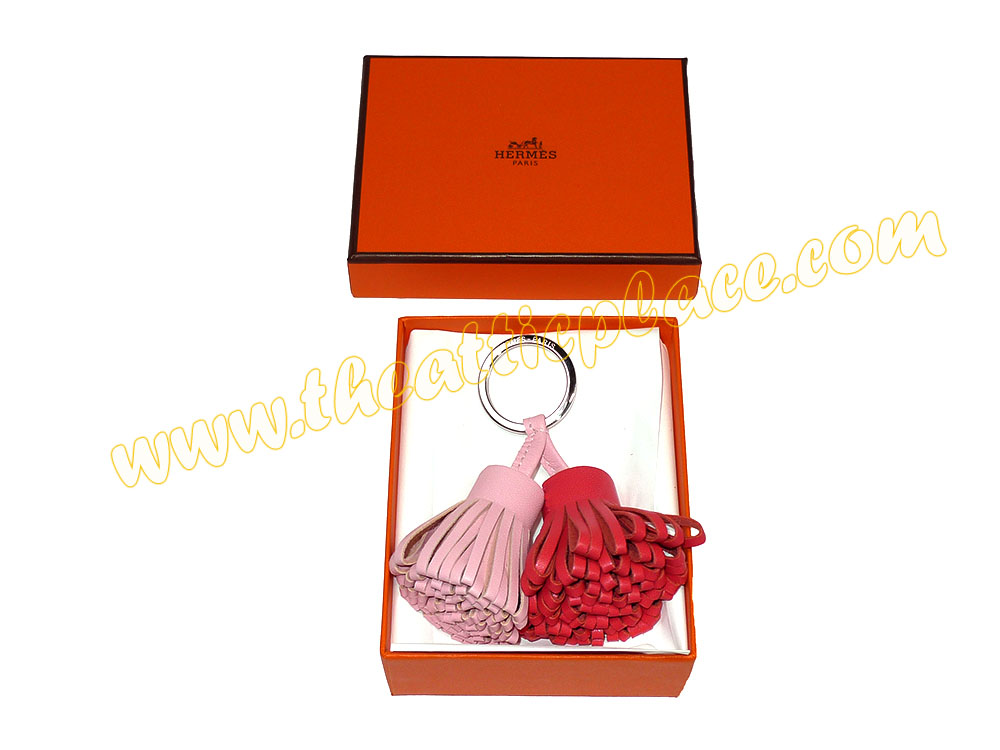 Hermes Carmen Rose Sakura/Bougainvillier Bag Charm/ Key Ring-0 Hermes Carmen Rose Sakura/Bougainvillier Bag Charm/ Key Ring-0