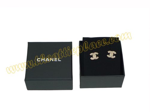 Chanel Earring A88255Y Double C Small Glass Pearls Gold Hardware-0