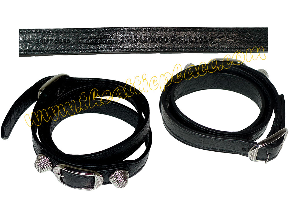 Balenciaga 235345 Black Giant Double Tour Bracelet-34963 Balenciaga 235345 Black Giant Double Tour Bracelet-34963