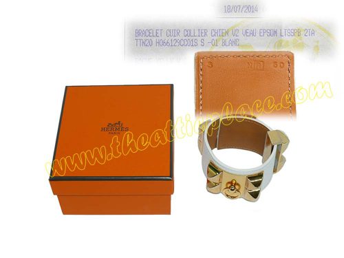 Hermes CDC White Epsom Gold Hardware R Stamp S Size-0