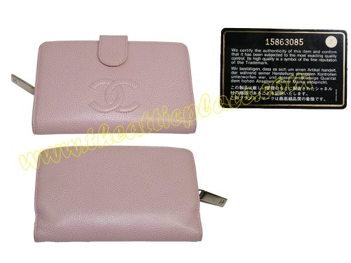 Chanel 15863085 Pink Caviar 10 Cards French Wallet-0