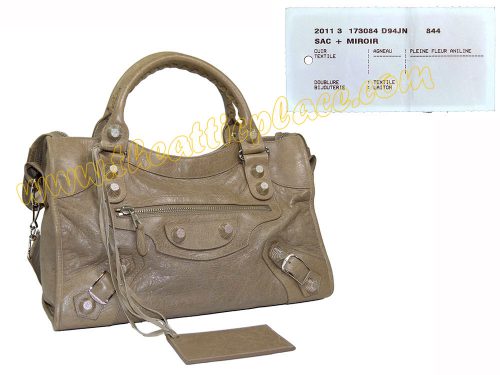 Balenciaga 173084 Nude City Gaint Silver Hardware-0