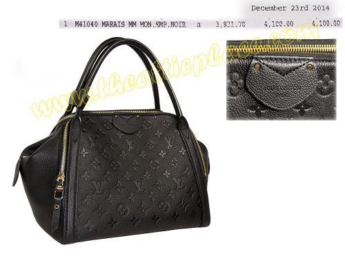 Louis Vuitton M41040 Embossed Black Marais MM -0