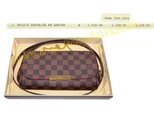 Louis Vuitton N41276 Damier Canvas Favorite PM Pochette/ Messenger Bag-0