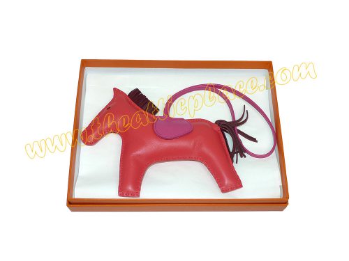 Hermes Rodeo GM Rose Jaipur/ Rge H/Rose Shocking Bag Charm-0