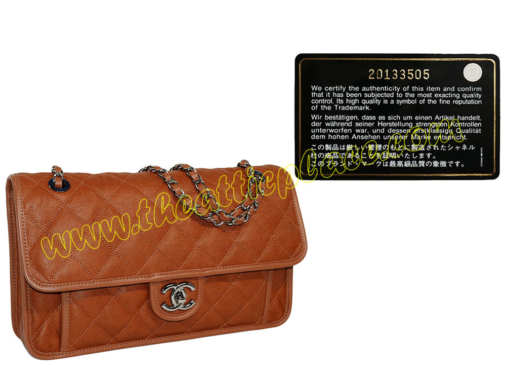 Chanel 20133505 Brown Distressed Aged Caviar Front Pocket Classic Flap Ruthenium Hardware-0 Chanel 20133505 Brown Distressed Aged Caviar Front Pocket Classic Flap Ruthenium Hardware-0