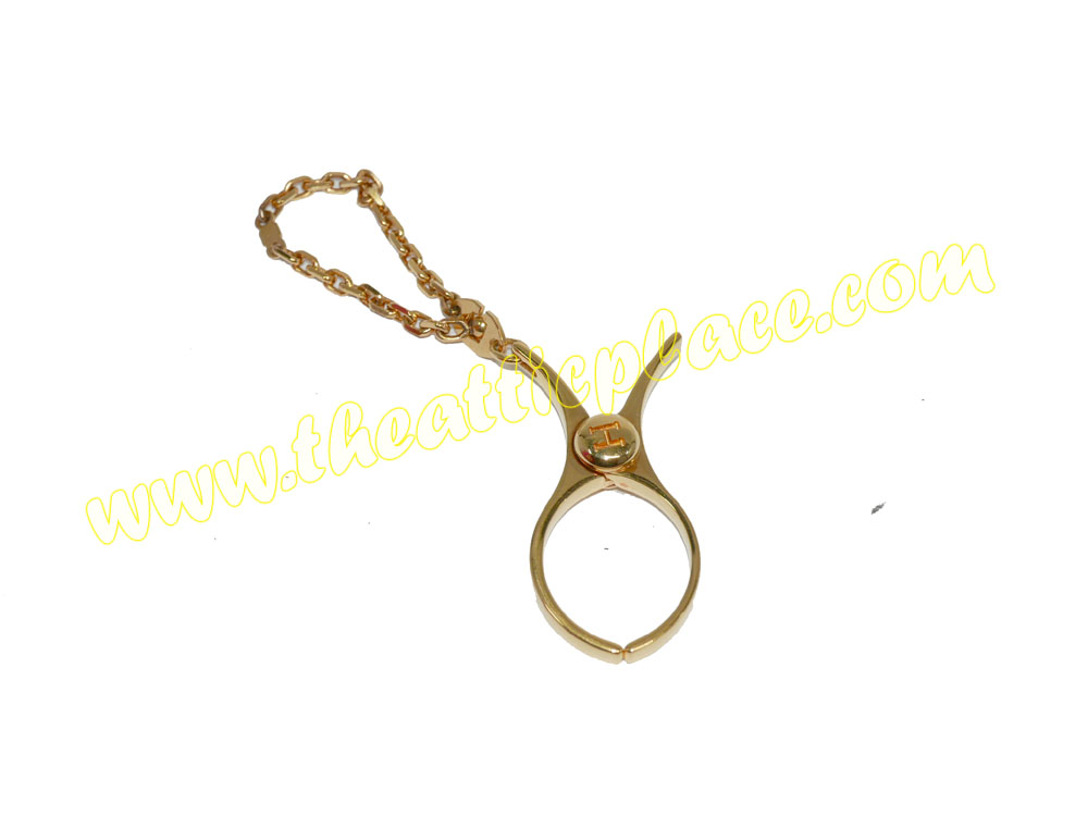 Hermes Filou Gold Metal Glove Clips / Bag Charm for Birkin / Kelly / Lindy -36809 Hermes Filou Gold Metal Glove Clips / Bag Charm for Birkin / Kelly / Lindy -36809