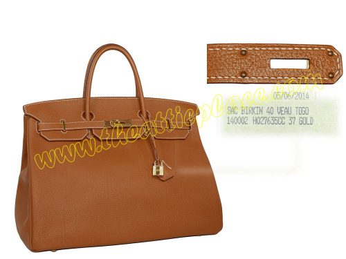 Hermes Birkin 40 Gold Tog Gold Hardware R Stamp for Unisex -0