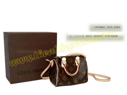 Louis Vuitton M61252 Monogram Canvas Nano Speedy Mini-0