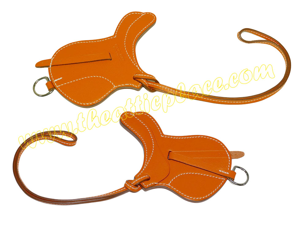 Hermes Sac Saddle Paddock Orange Bag Charm-37190 Hermes Sac Saddle Paddock Orange Bag Charm-37190
