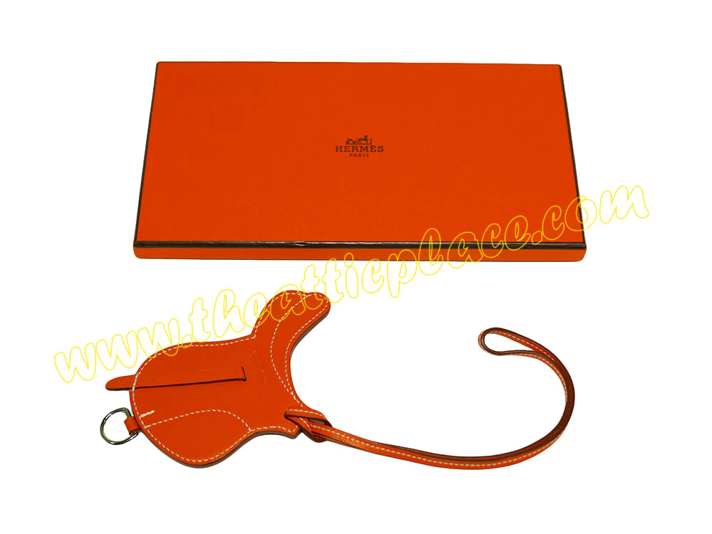 Hermes Sac Saddle Paddock Orange Bag Charm-0 Hermes Sac Saddle Paddock Orange Bag Charm-0
