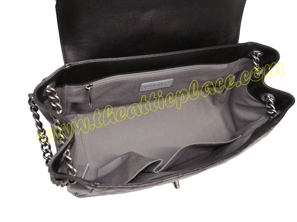 Chanel 15932228 Black Boy Chanle Calf Accordion Flap Ruthenium Hardware-37678 Chanel 15932228 Black Boy Chanle Calf Accordion Flap Ruthenium Hardware-37678