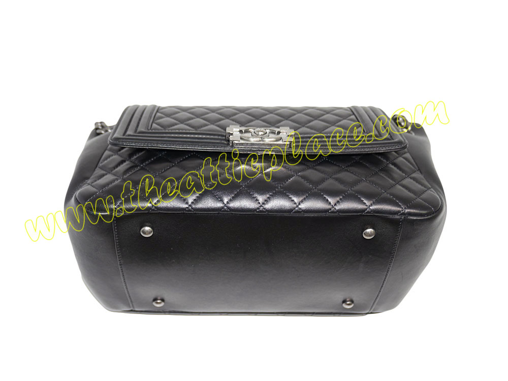 Chanel 15932228 Black Boy Chanle Calf Accordion Flap Ruthenium Hardware-37679 Chanel 15932228 Black Boy Chanle Calf Accordion Flap Ruthenium Hardware-37679