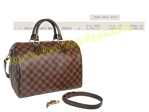 Louis Vuitton N41367 Damier Canvas Speedy 30 Bandouliere with Shoulder Strap -0