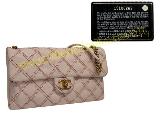 Chanel 19106262 Rose Pink Stitch Nubuck Leather 3C Mat Gold Hardware -0