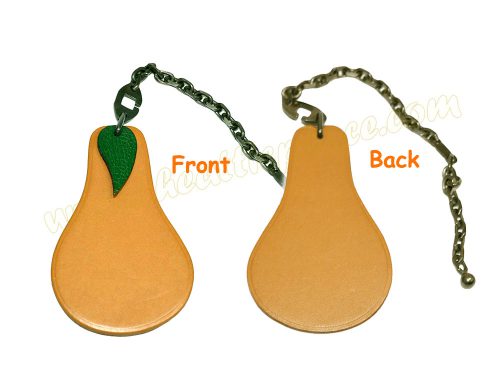 Hermes Fruit Motif Pear Leather Bag Charm -0