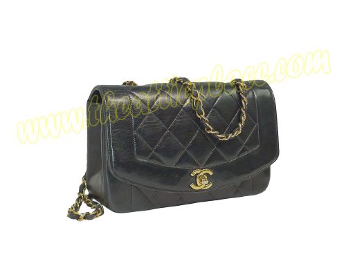 Chanel 3164576 Black Vintage Lambskin Single Flap Gold Hardware Shoulder/ Crossbody Bag-0