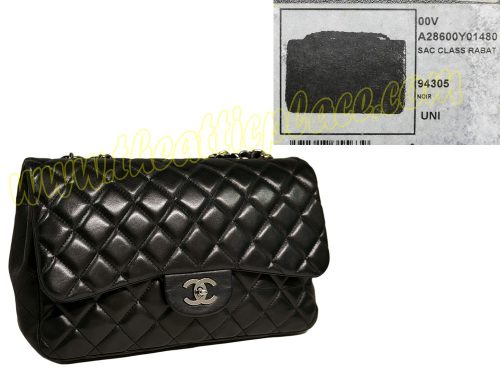 Chanel 12329098 Black Lambskin Jumbo Single Flap Silver Hardware-0