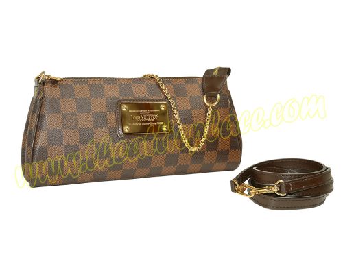Louis Vuitton N55213 Damier Canvas Eva Clutch (AA2122) with Strap-0