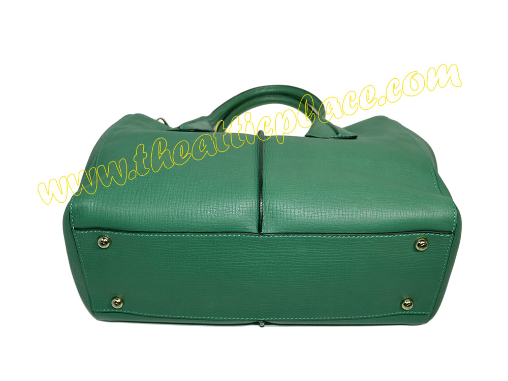 Tod's Green D-Styling Shopping Due Zip Bag with Strap-39237 Tod's Green D-Styling Shopping Due Zip Bag with Strap-39237