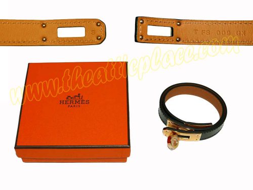 Hermes Kelly Double Tour Box GHW S Size T Stamp Bracelet-0