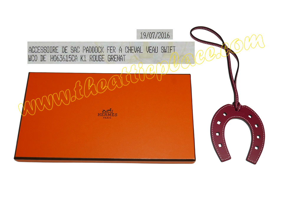 Hermes Horseshoe Swift Rouge Grenat Paddock Charm -0 Hermes Horseshoe Swift Rouge Grenat Paddock Charm -0