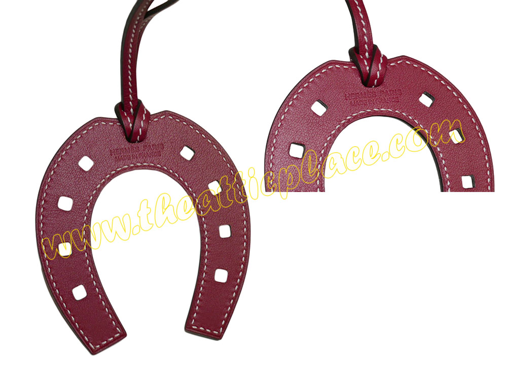 Hermes Horseshoe Swift Rouge Grenat Paddock Charm -39605 Hermes Horseshoe Swift Rouge Grenat Paddock Charm -39605