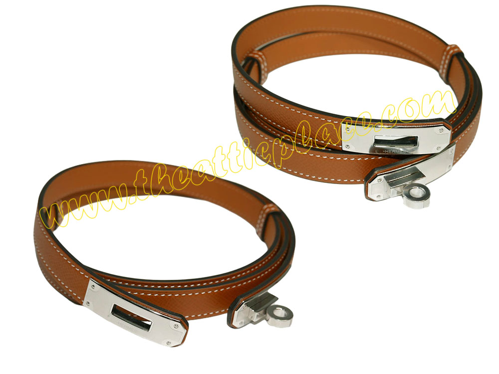 Hermes Gold/ Tan Epsom Adjustbale Kelly Belt Palladium Hardware-39595 Hermes Gold/ Tan Epsom Adjustbale Kelly Belt Palladium Hardware-39595
