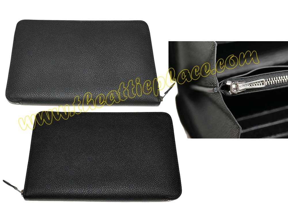Hermes Black Togo Azap TGM T Stamp Combined Wallet/ Clutch for Unisex-39690 Hermes Black Togo Azap TGM T Stamp Combined Wallet/ Clutch for Unisex-39690