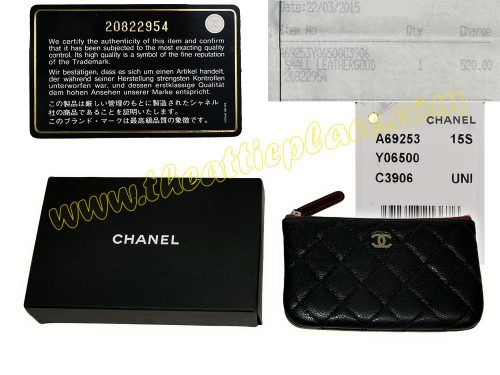 Chanel 20822954 Black Caviar Zipped Purse-0