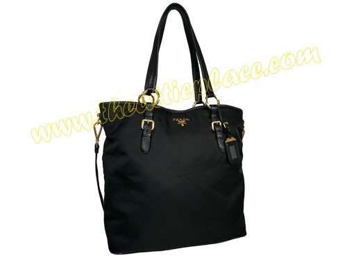 Prada BN4365 Black Tessuto Vitello Diano Cervo 2-way Bag-0