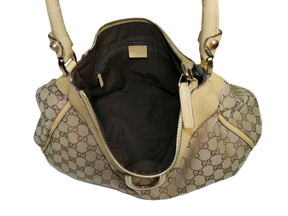 Gucci 139838 Yellow GG Hobo Bag-31390 Gucci 139838 Yellow GG Hobo Bag-31390