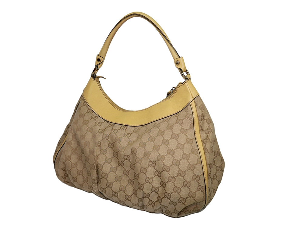 Gucci 139838 Yellow GG Hobo Bag-31389 Gucci 139838 Yellow GG Hobo Bag-31389
