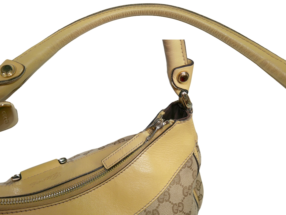 Gucci 139838 Yellow GG Hobo Bag-31393 Gucci 139838 Yellow GG Hobo Bag-31393