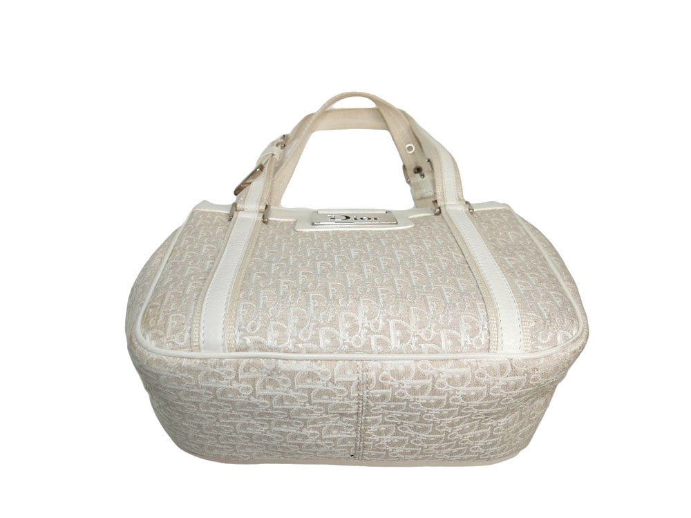 Dior Light Beige Canvas Diorissimo Small Tote-31015 Dior Light Beige Canvas Diorissimo Small Tote-31015