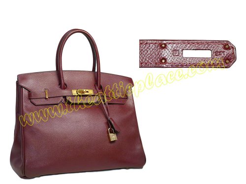 Hermes Birkin 35 Rouge H Epsom Leather F Stamp Gold Hardware-0
