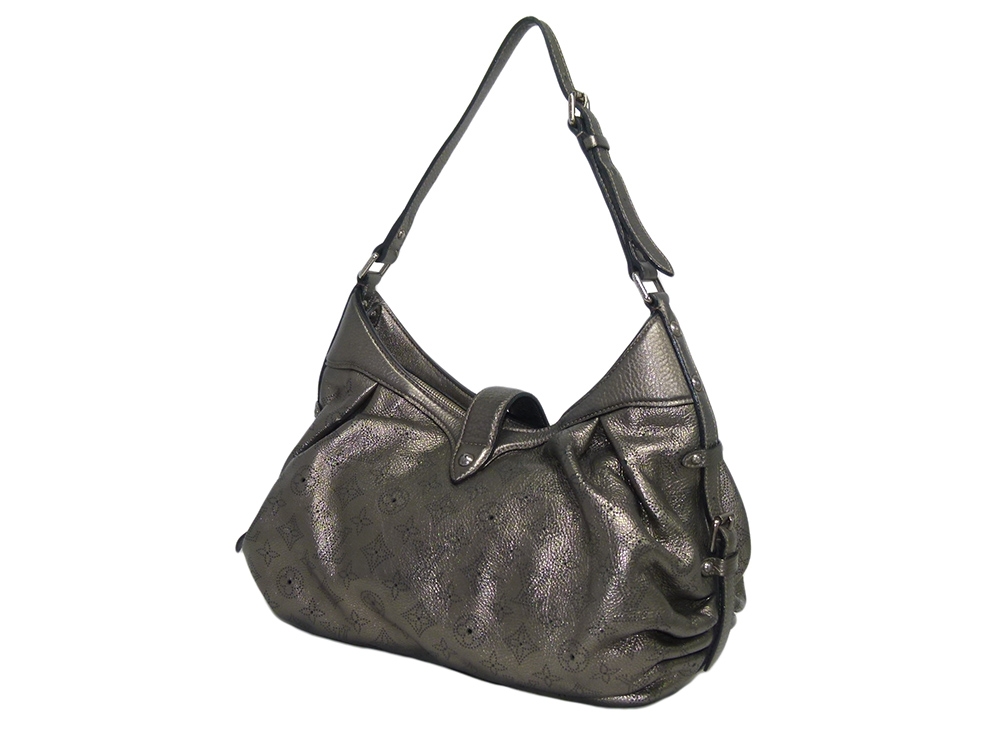 Louis Vuitton M95717 Bronze Mahina Kid Calfskin Mahina Leather 2-Way Bag (MB1208)-30389 Louis Vuitton M95717 Bronze Mahina Kid Calfskin Mahina Leather 2-Way Bag (MB1208)-30389