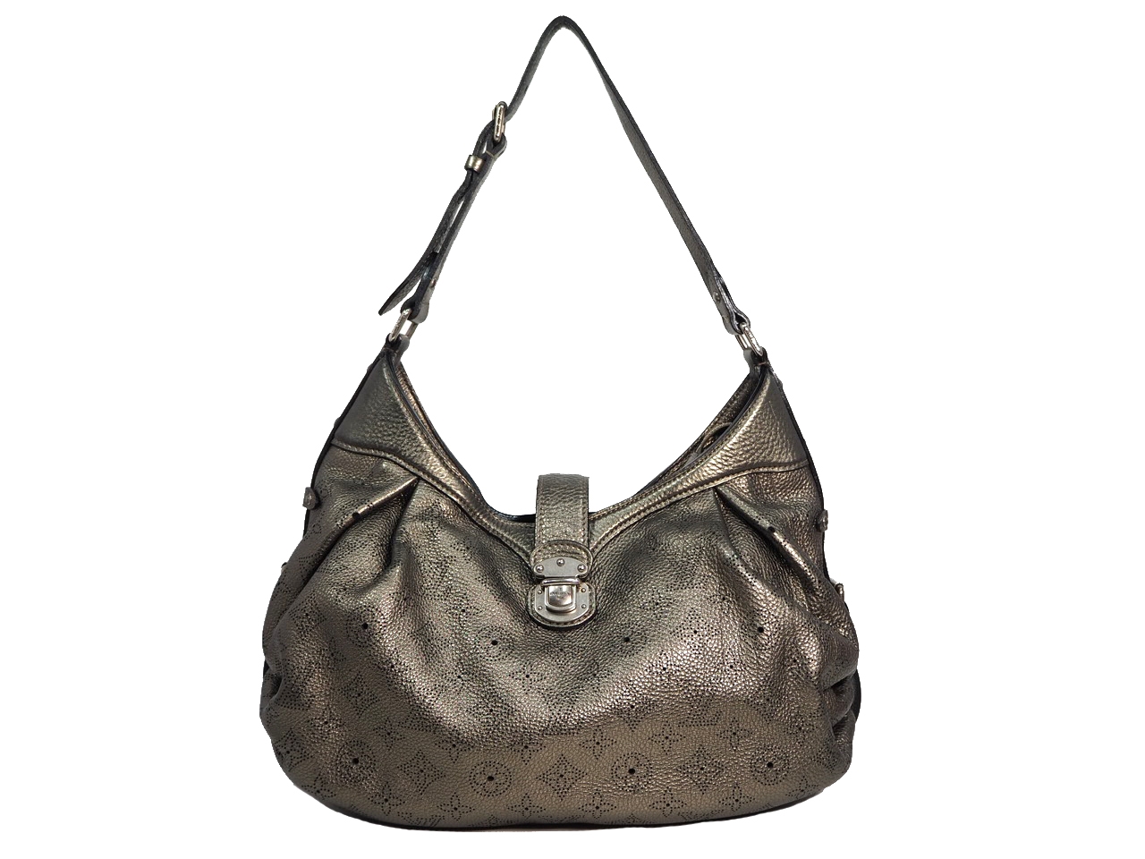 Louis Vuitton M95717 Bronze Mahina Kid Calfskin Mahina Leather 2-Way Bag (MB1208)-0 Louis Vuitton M95717 Bronze Mahina Kid Calfskin Mahina Leather 2-Way Bag (MB1208)-0