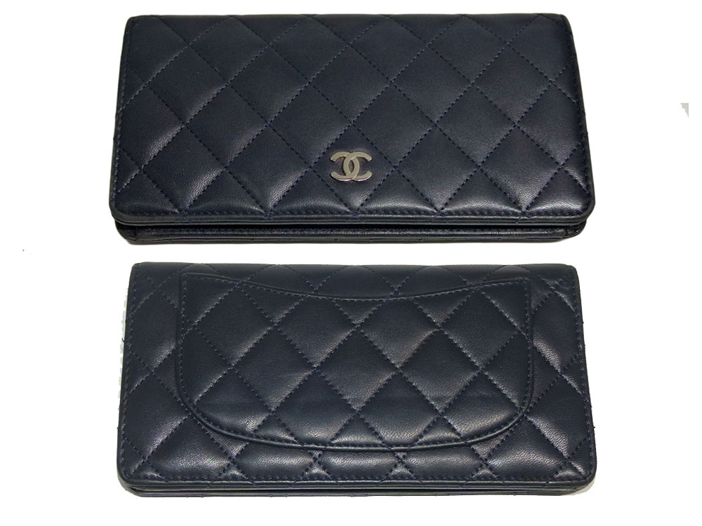 Chanel 16446375 Black Lambskin 8 Cards Long Wallet Silver Tone Hardware-0 Chanel 16446375 Black Lambskin 8 Cards Long Wallet Silver Tone Hardware-0