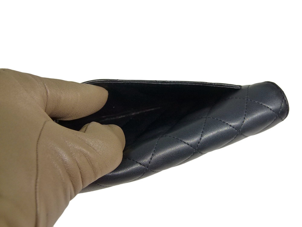 Chanel 16446375 Black Lambskin 8 Cards Long Wallet Silver Tone Hardware-31561 Chanel 16446375 Black Lambskin 8 Cards Long Wallet Silver Tone Hardware-31561