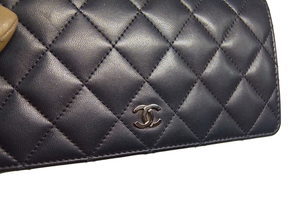 Chanel 16446375 Black Lambskin 8 Cards Long Wallet Silver Tone Hardware-31560 Chanel 16446375 Black Lambskin 8 Cards Long Wallet Silver Tone Hardware-31560