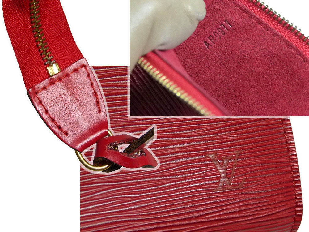 Louis Vuitton M52947 Red Epi Leather Accessories Pouch -31592 Louis Vuitton M52947 Red Epi Leather Accessories Pouch -31592