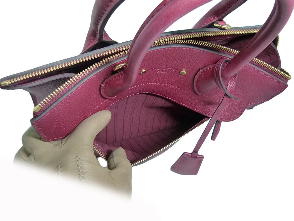 Louis Vuitton M43219 Embossed Empreinte Leather Raisin Pont Neuf MM Document Size -31914 Louis Vuitton M43219 Embossed Empreinte Leather Raisin Pont Neuf MM Document Size -31914
