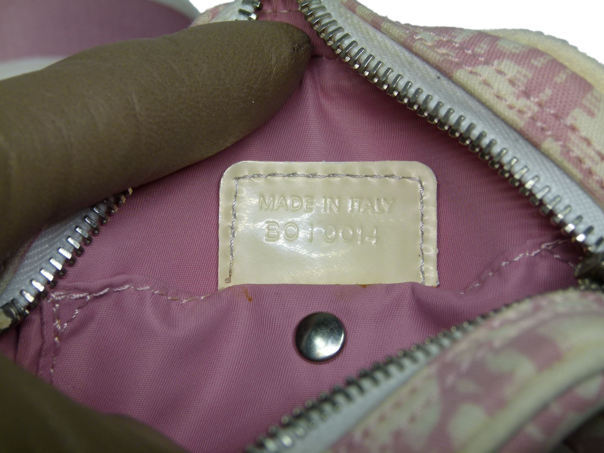 Christian Dior Girly Pink Crystal Blossom Canvas Limited Signature Small Sling Bag-33470 Christian Dior Girly Pink Crystal Blossom Canvas Limited Signature Small Sling Bag-33470