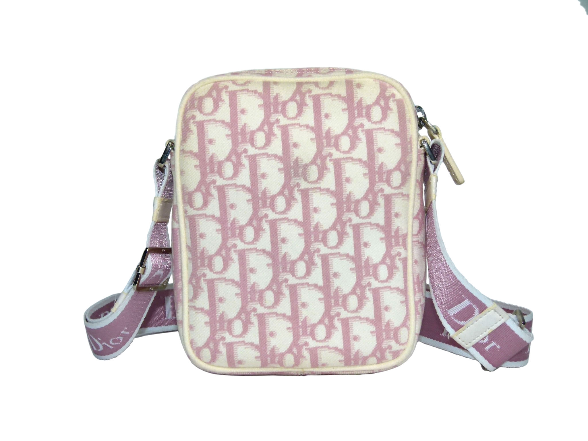 Christian Dior Girly Pink Crystal Blossom Canvas Limited Signature Small Sling Bag-33473 Christian Dior Girly Pink Crystal Blossom Canvas Limited Signature Small Sling Bag-33473