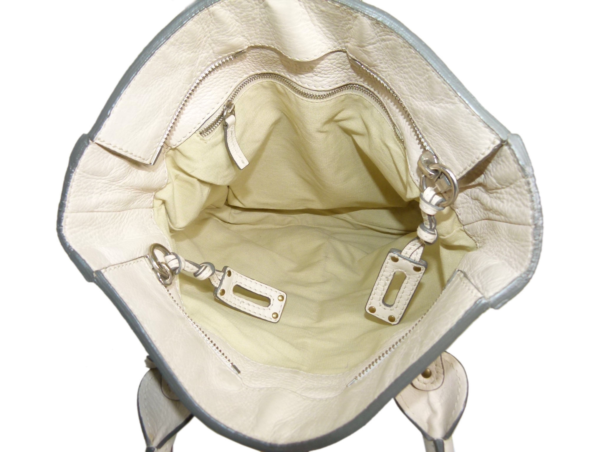 Chloe Beige/ Off White Leather Paddington Vertical Tote -33465 Chloe Beige/ Off White Leather Paddington Vertical Tote -33465
