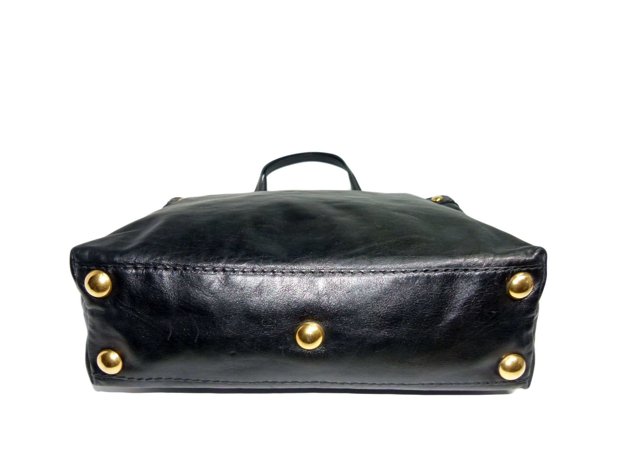 Gucci 208940 Black Leather Babouska Studs Medium Tote Bag-33474 Gucci 208940 Black Leather Babouska Studs Medium Tote Bag-33474